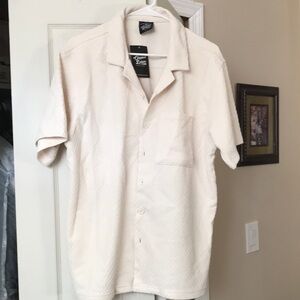 Men's Cream Short Sleeve Shirt